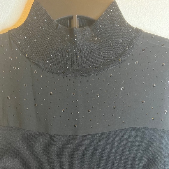 Carmen Marc Valvo Mesh High Neck Top- NWT - Picture 4 of 4